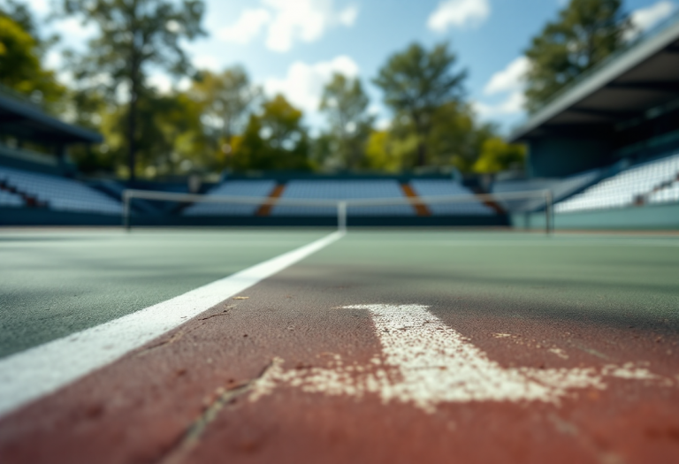 Jakub Mensik in azione durante un torneo di tennis