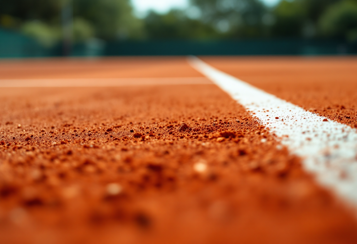 Jannik Sinner in azione sul campo da tennis nel 2025