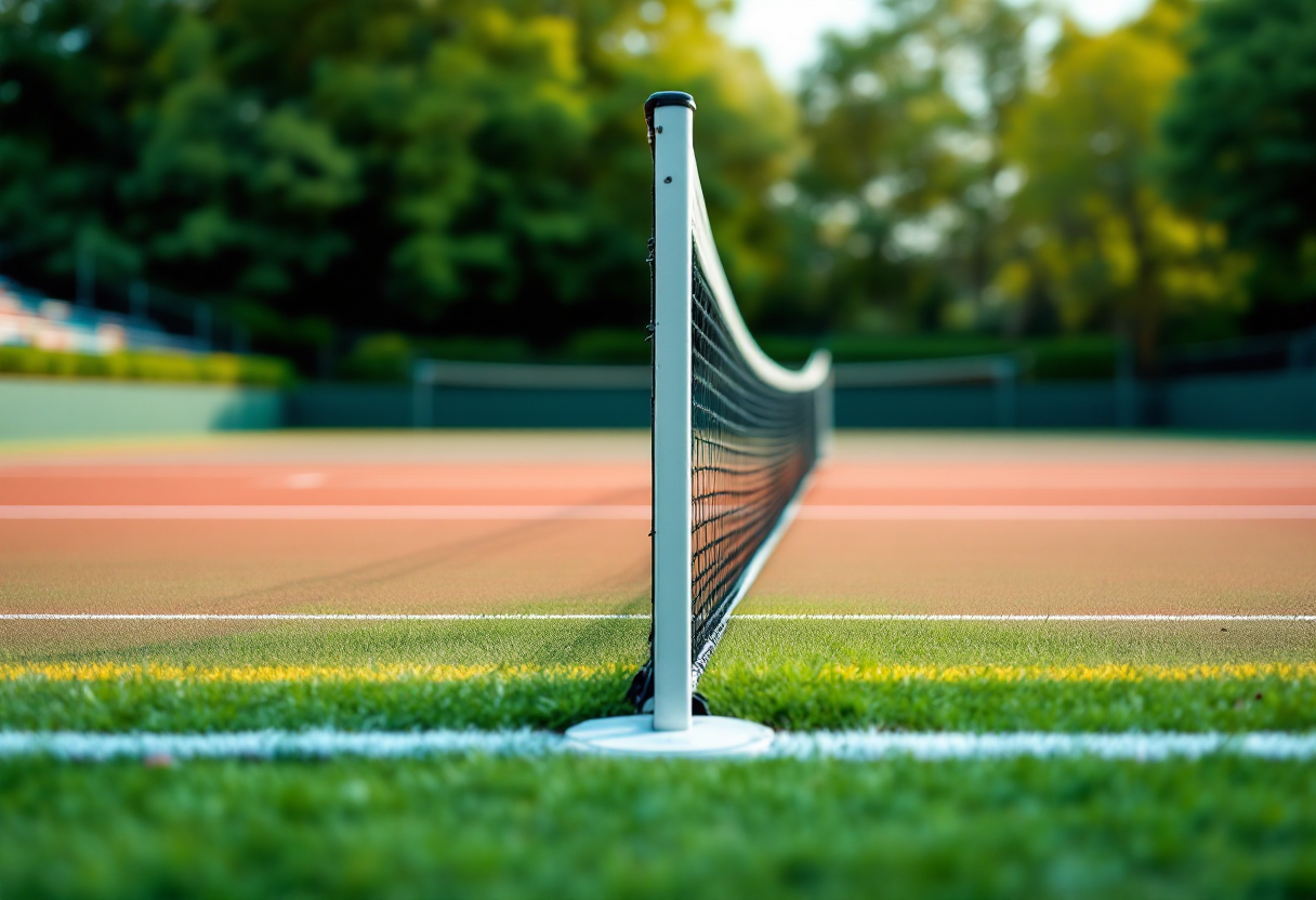 Jasmine Paolini in azione durante un torneo di tennis