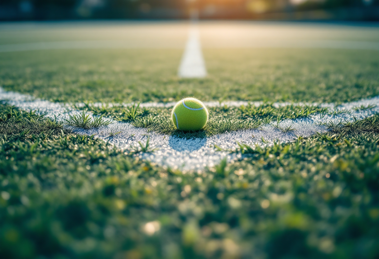 Jasmine Paolini in azione durante una partita di tennis