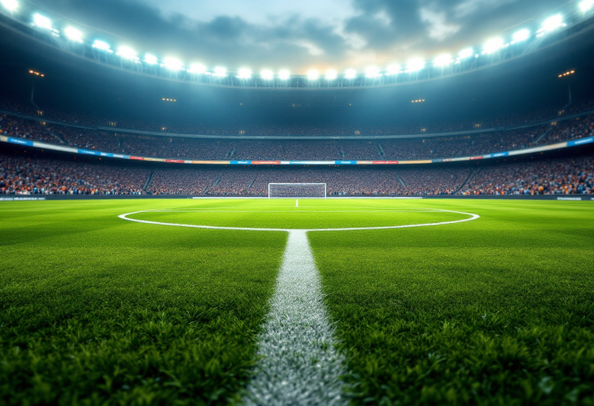 Milan e Roma in campo durante la sfida a San Siro