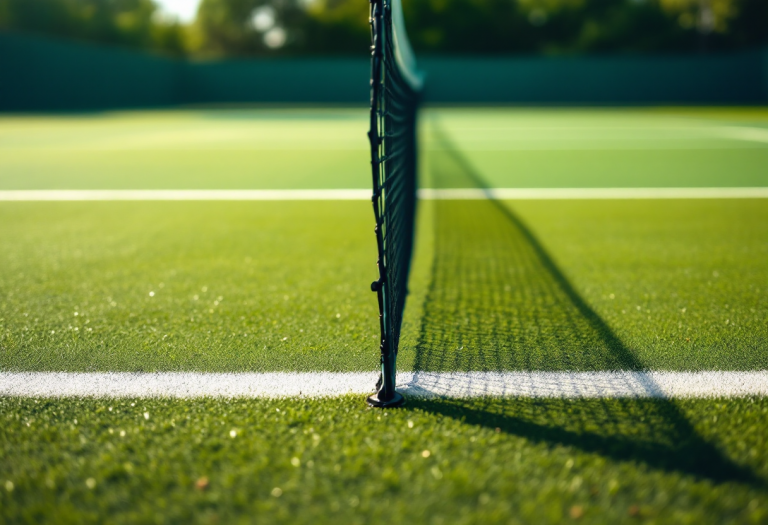 Nishesh Basavareddy in azione durante una partita di tennis