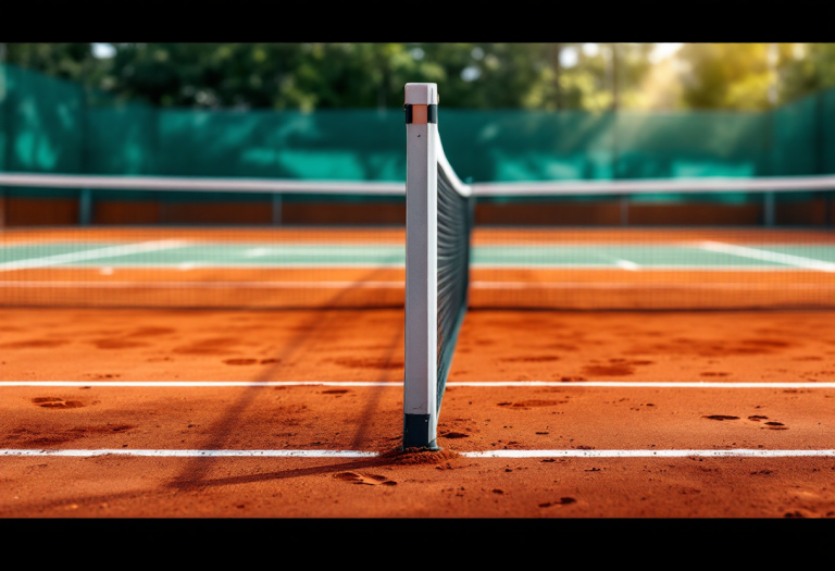 Novak Djokovic in campo durante una partita di tennis