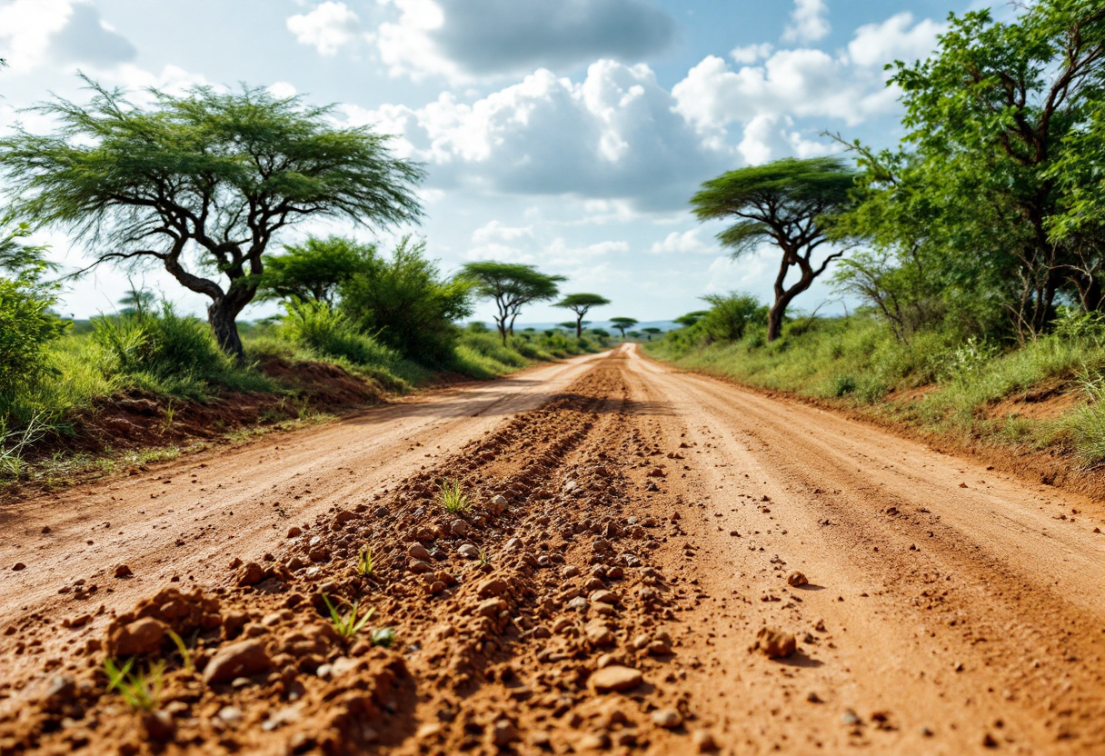 Auto da rally in azione durante il Safari Rally Kenya 2025