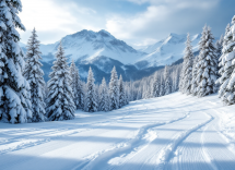 Sara Tomaselli mentre lavora sulle piste da sci del Trentino