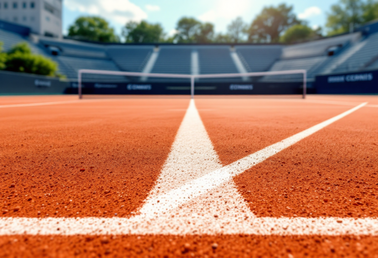 Giocatrici in azione durante le semifinali di tennis femminile