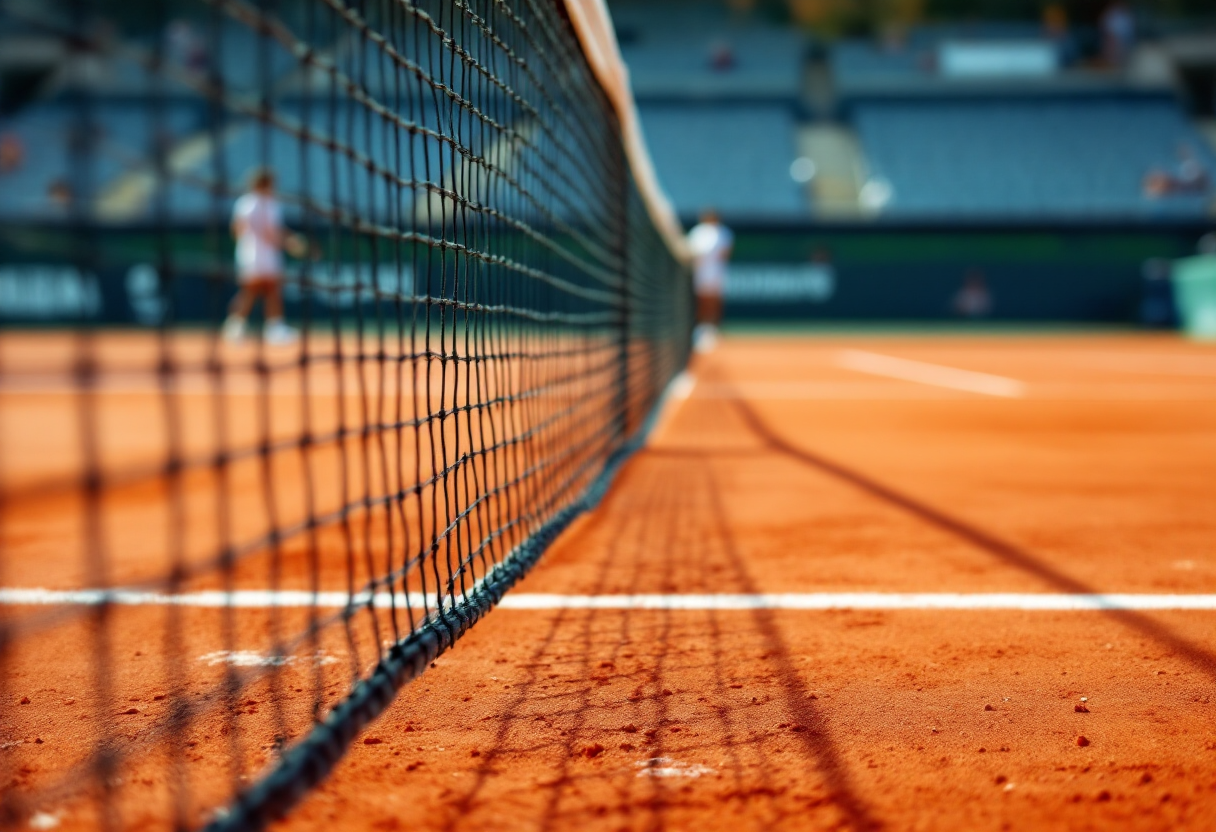 Jasmine Paolini celebra la vittoria nel tennis