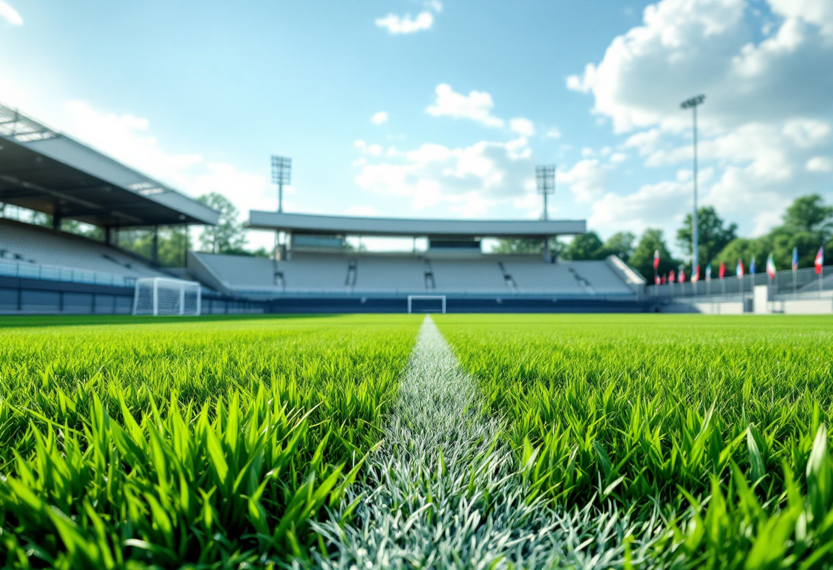 Giocatori in azione durante un match di calcio provinciale