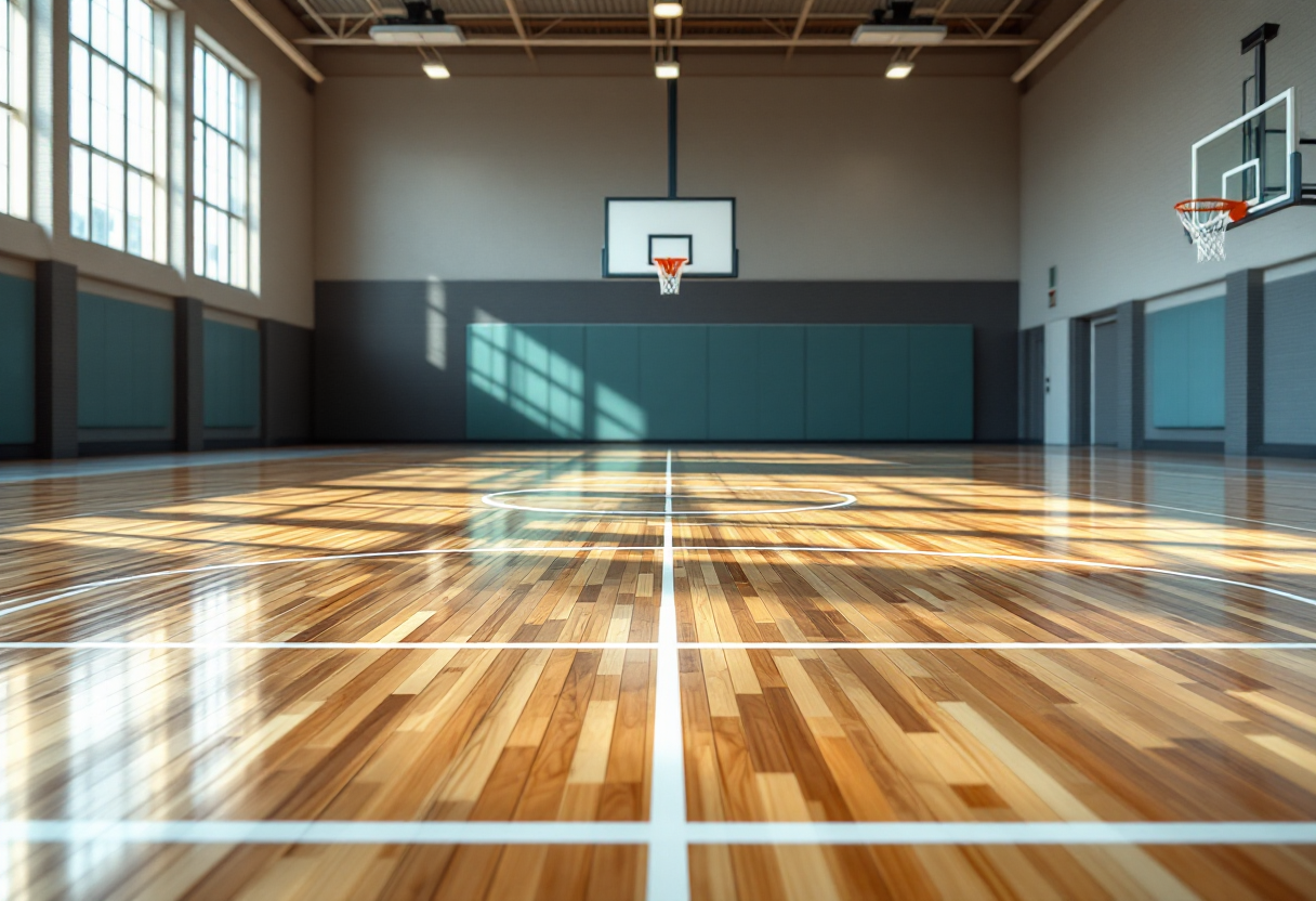 Vittorio Pomilio, leggenda del basket italiano in azione