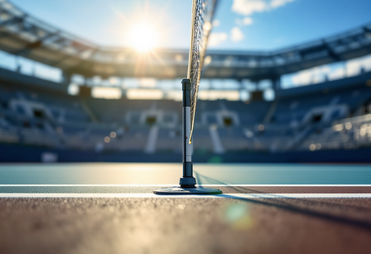 Alexander Zverev in campo durante un torneo di tennis