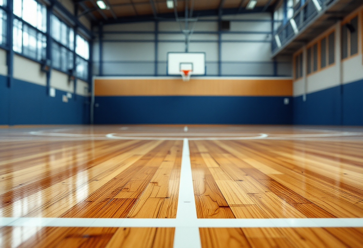 Giocatori di basket in azione durante una partita di Serie C