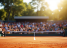 Berrettini in azione durante il match agli Australian Open