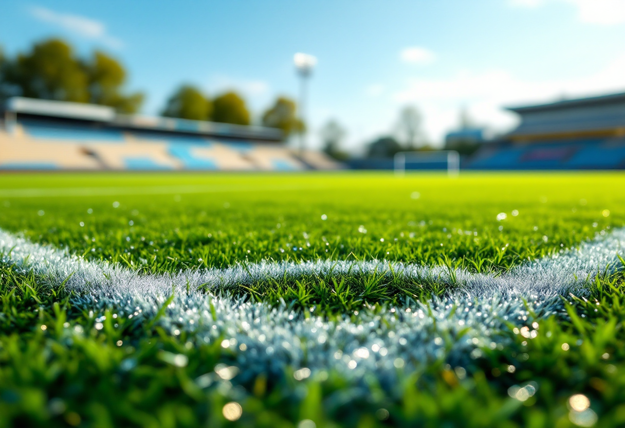 Giocatori di calcio piacentini in azione durante la stagione