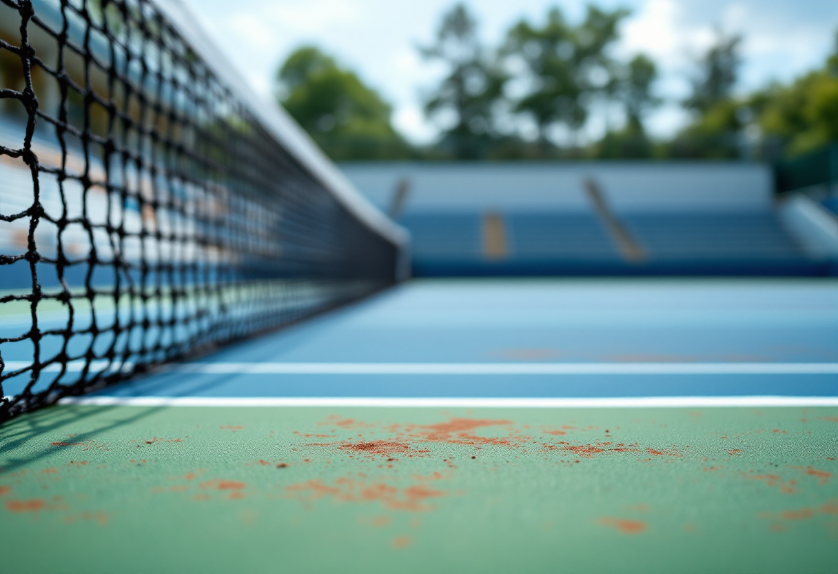 Darren Cahill e Jannik Sinner durante un allenamento