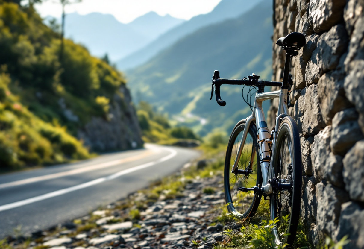 Tadej Pogacar in azione durante una gara di ciclismo nel 2024