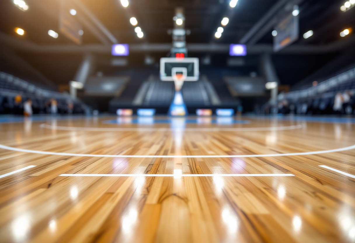 Giocatori di basket in carrozzina durante EuroCup 2