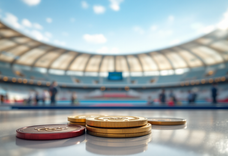 Medaglia olimpica danneggiata simbolo di fragilità