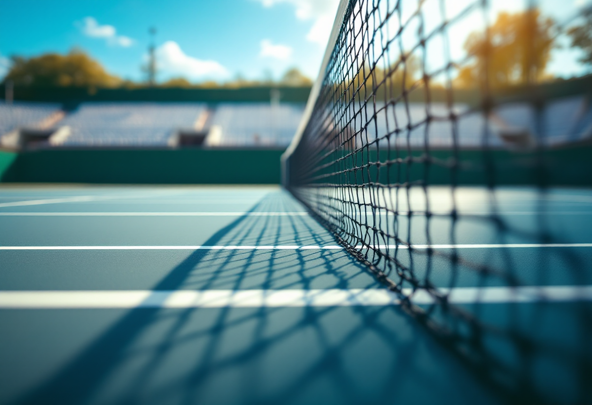 Giovani atlete di tennis in azione sul campo