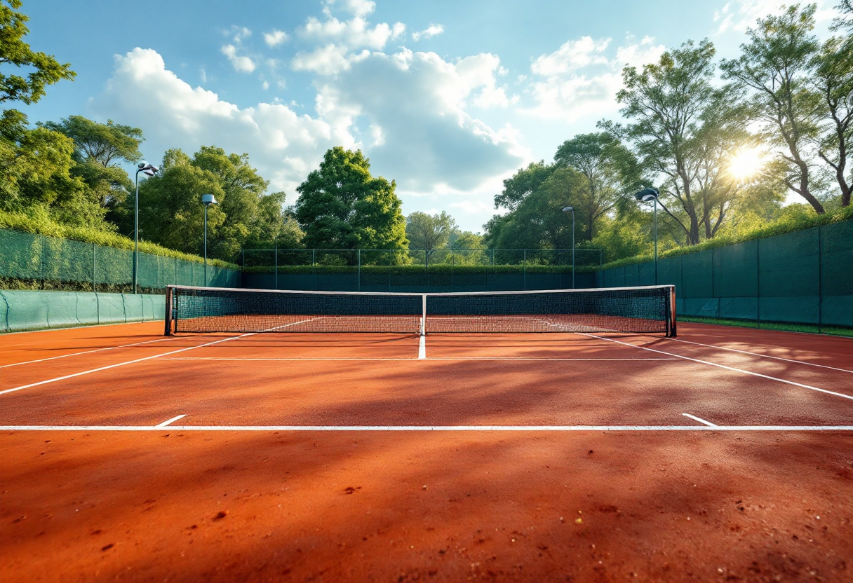 Giovani tennisti italiani in azione durante una competizione