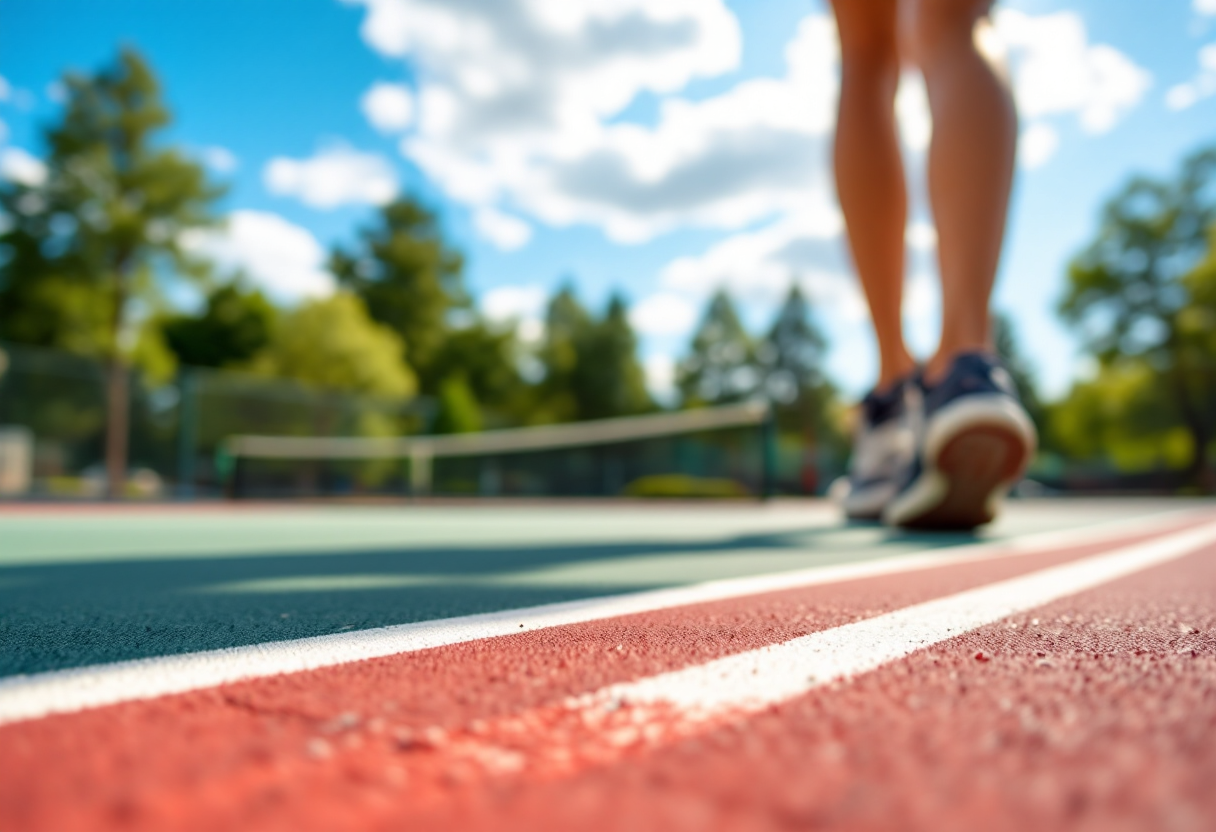 Giovani tennisti italiani in azione sul campo