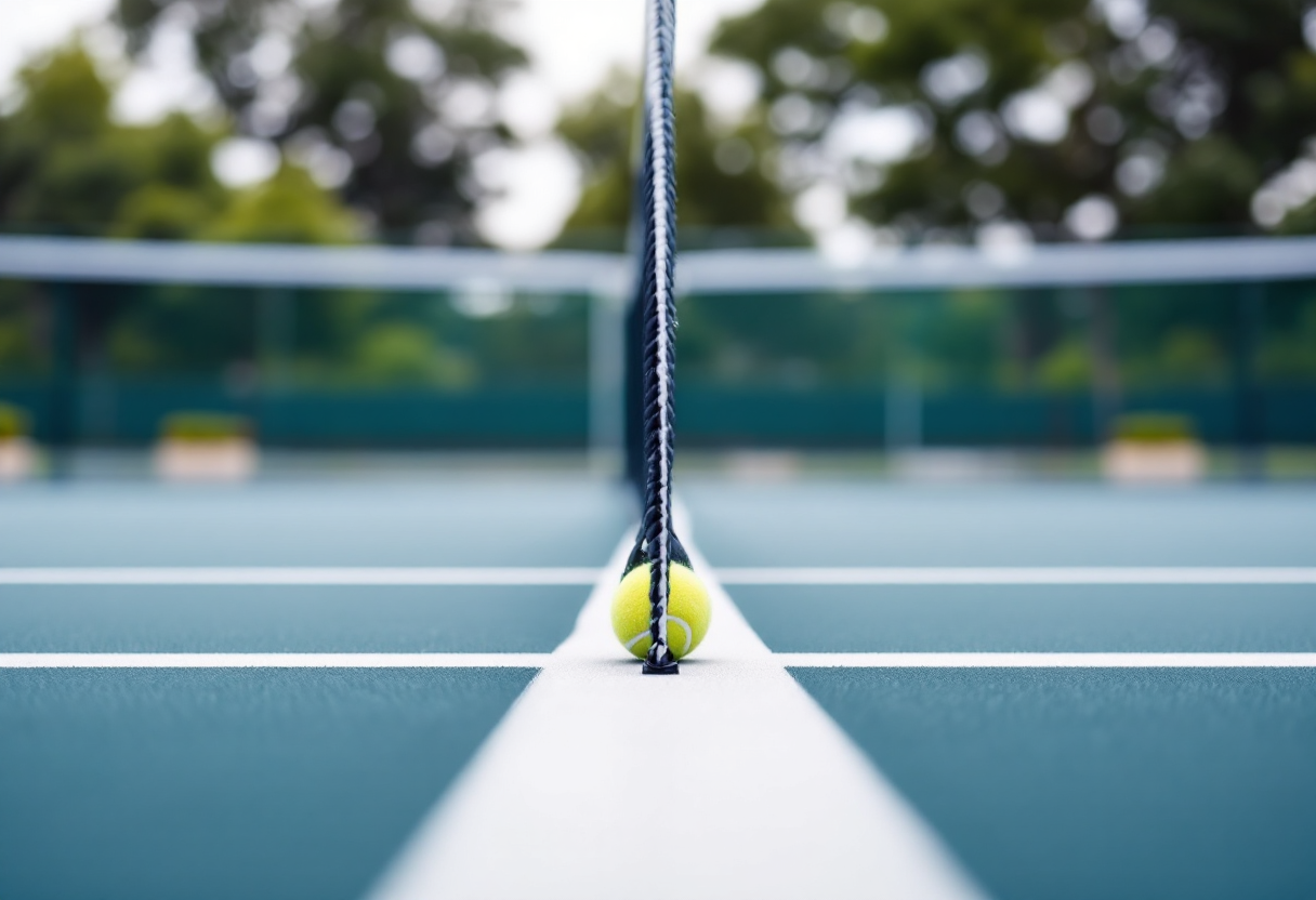 Hady Habib durante la vittoria in uno Slam di tennis