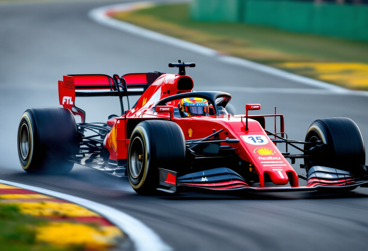 Lewis Hamilton durante un test di Formula 1