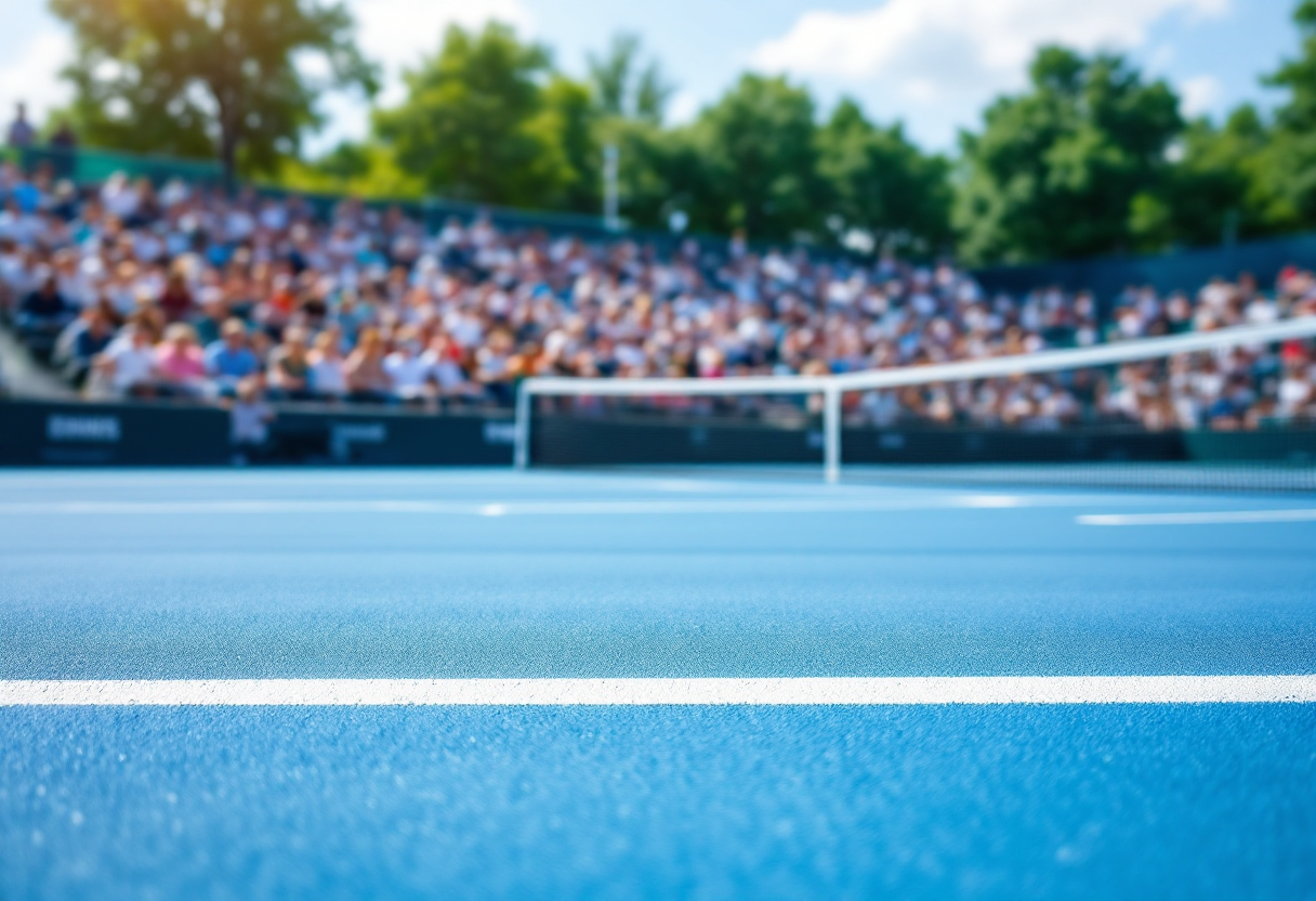 Djokovic in campo durante un infortunio al tennis