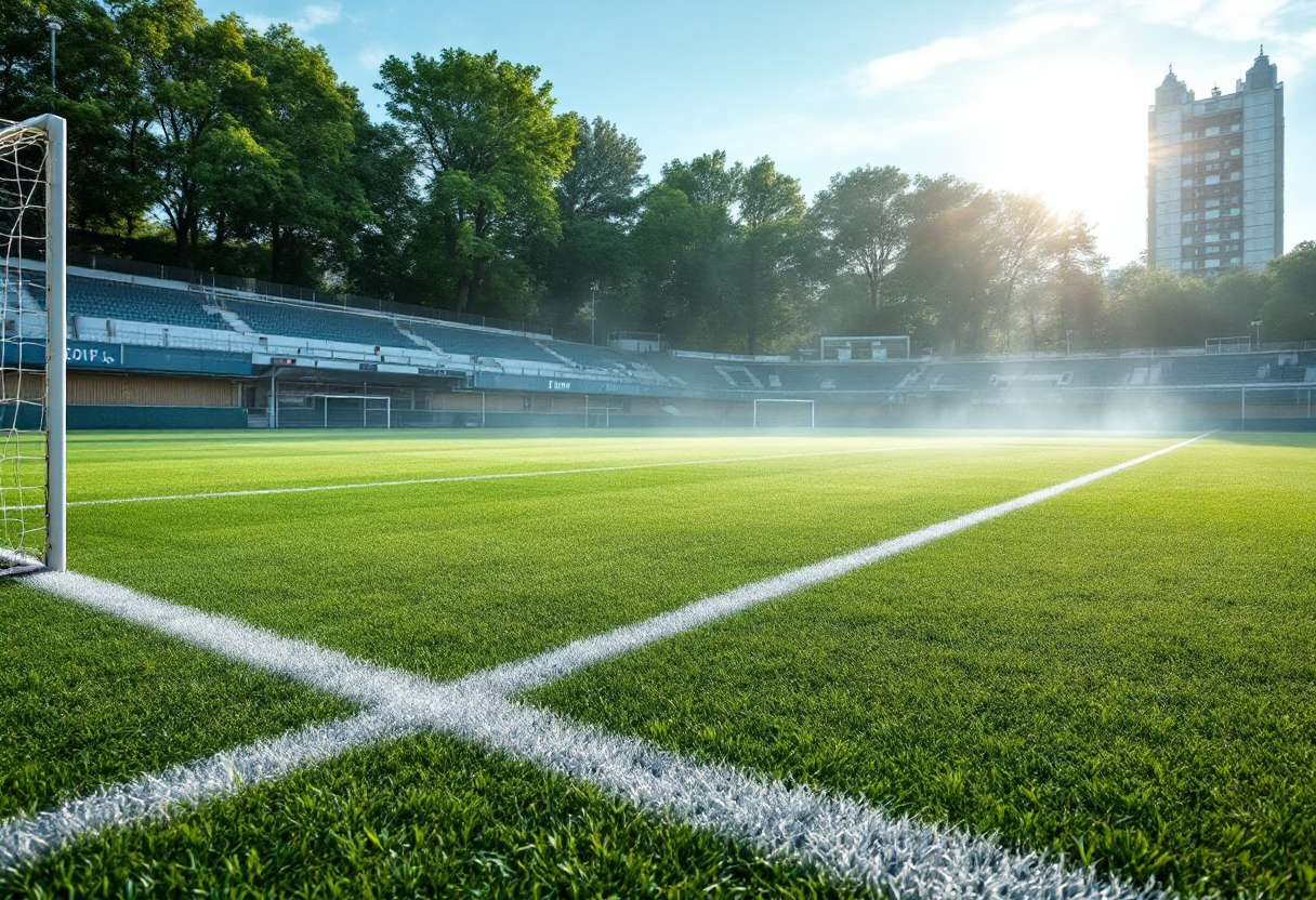 Giocatori dell'Inter in allenamento per il centrocampo