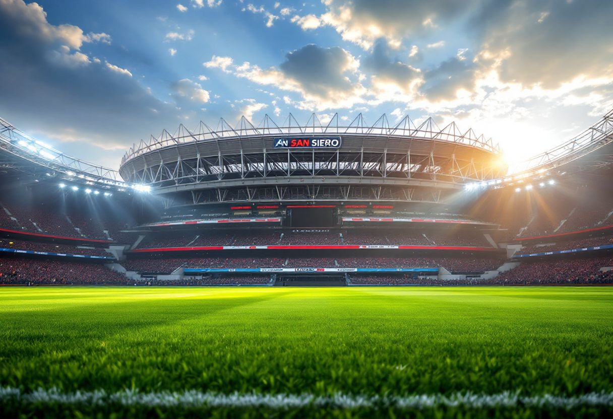 Giocatori dell'Inter in azione allo stadio San Siro