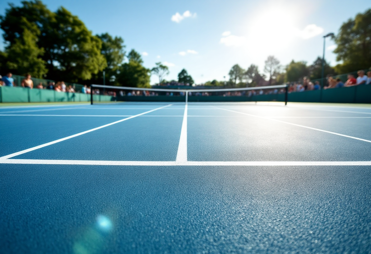 Jack Draper in azione durante un torneo di tennis