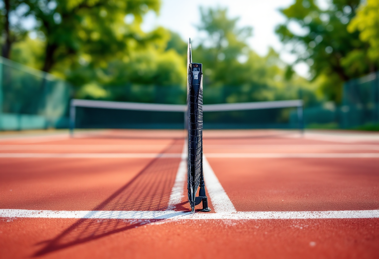 Jannik Sinner durante una partita di tennis