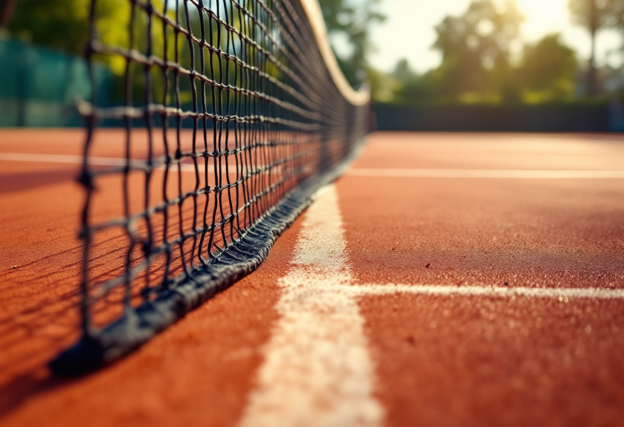 João Fonseca durante un match di tennis ATP 250