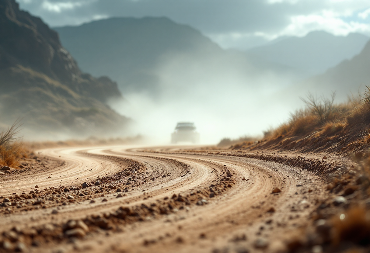 Ken Block in azione durante una gara di rally