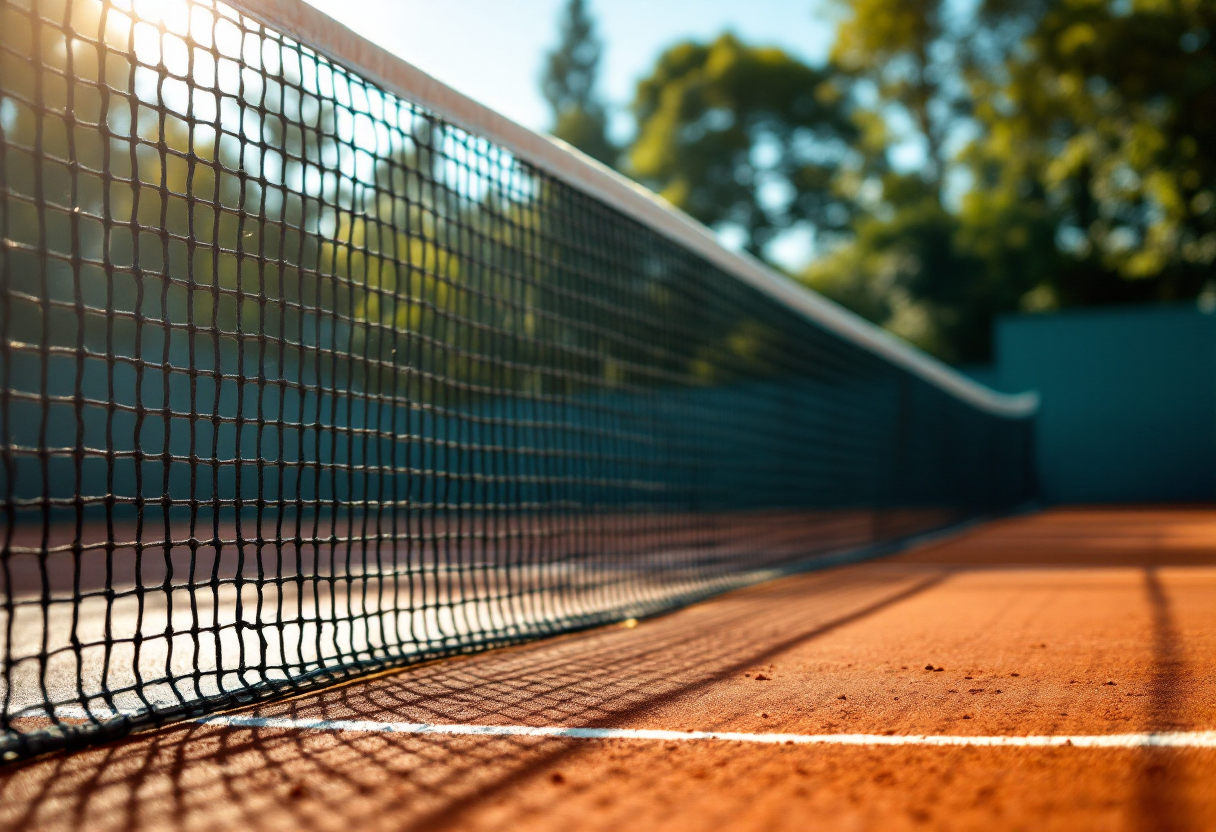 Kovacevic in azione durante il torneo ATP di Montpellier