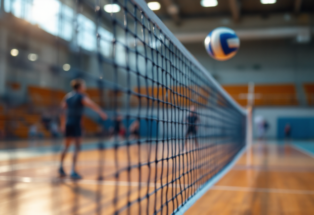 Giocatori della New Hospital Pallavolo Paola in azione