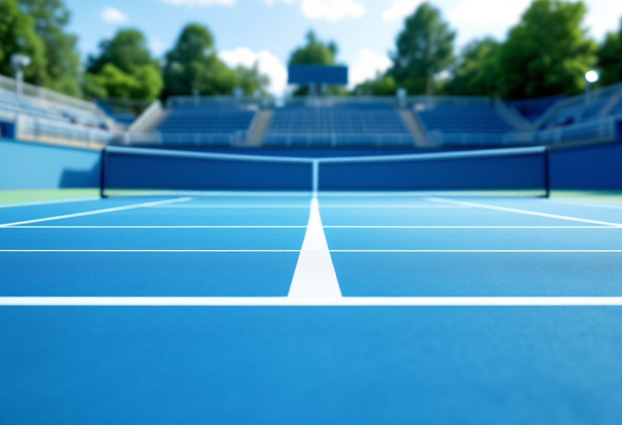 Nick Kyrgios in azione durante una partita di tennis