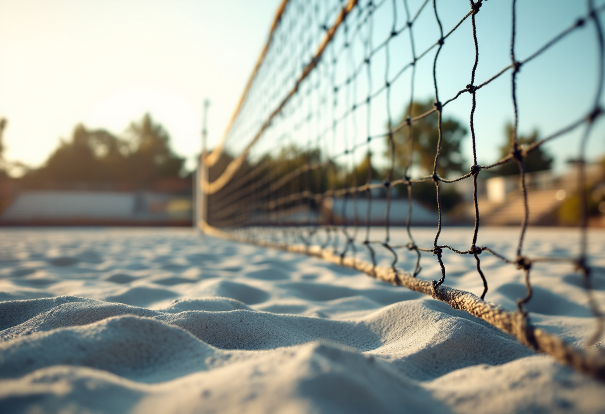 Giocatori della Pallavolo Messina in azione durante la partita