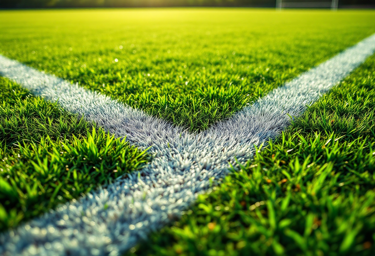 Giocatori di calcio durante un allenamento di preparazione atletica