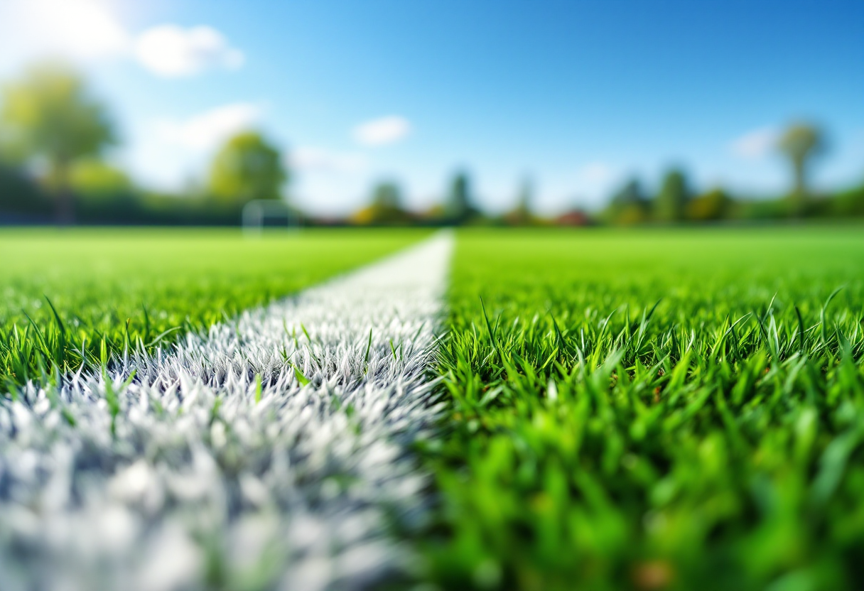 Giocatori di calcio emiliani in azione durante una partita