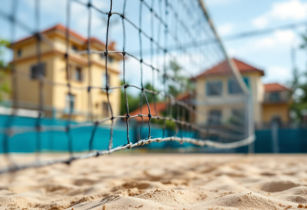 Giocatori di pallavolo in azione durante il campionato di serie C