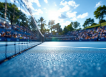 Giocatori di tennis durante il secondo turno del torneo internazionale