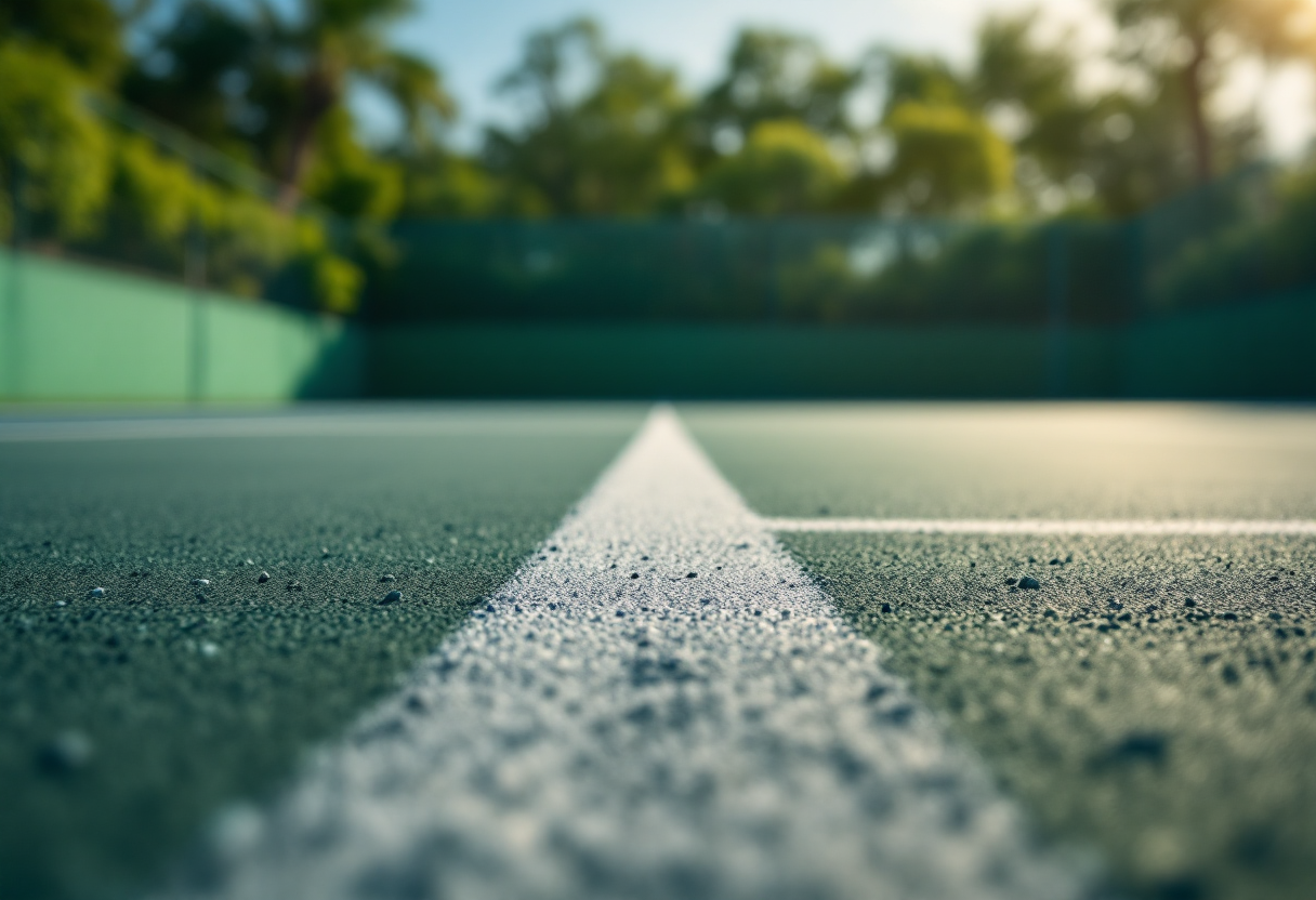 Giocatori di tennis durante il primo turno di tornei internazionali