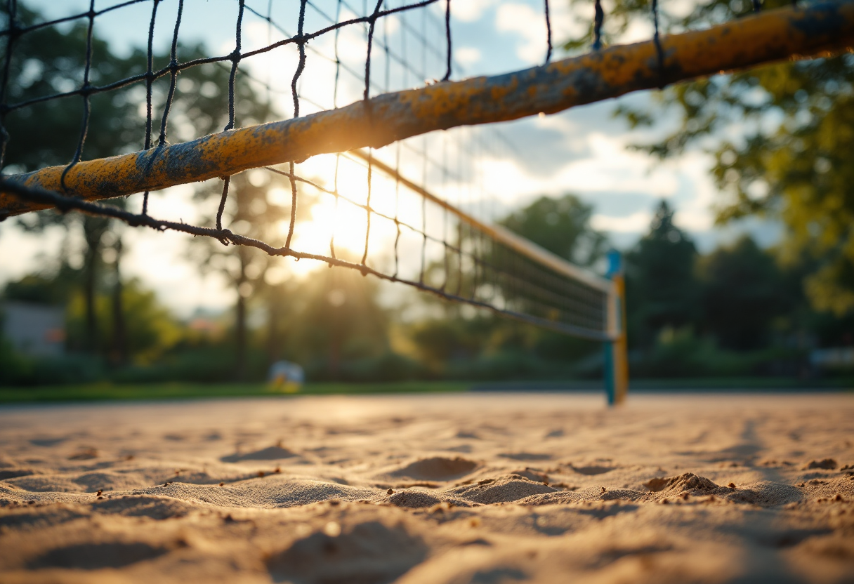 Simonetta Avalle durante una partita di pallavolo