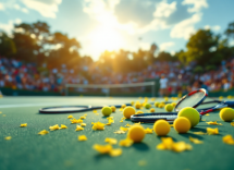 Giocatori di tennis in azione al Challenger di Canberra