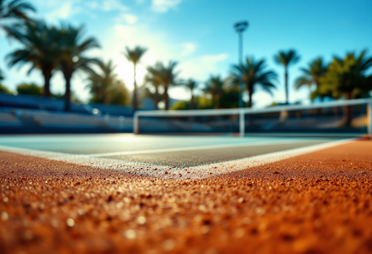 Giocatrici di tennis in azione ai tornei di Sharm El Sheikh