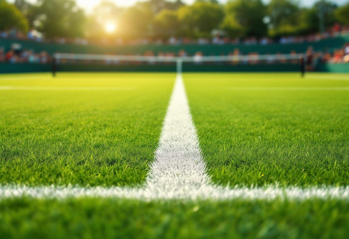 Giocatori di tennis in azione durante il torneo di Singapore e Austria