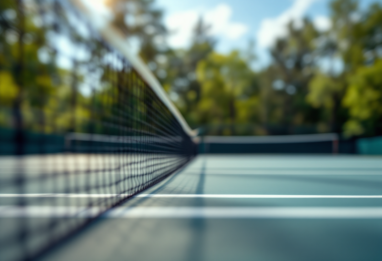 Giocatori di tennis in azione durante il torneo australiano