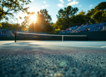 Giocatori di tennis in azione al torneo di Melbourne