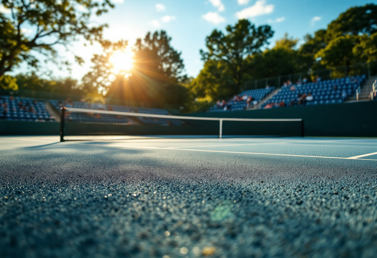 Giocatori di tennis in azione al torneo di Melbourne