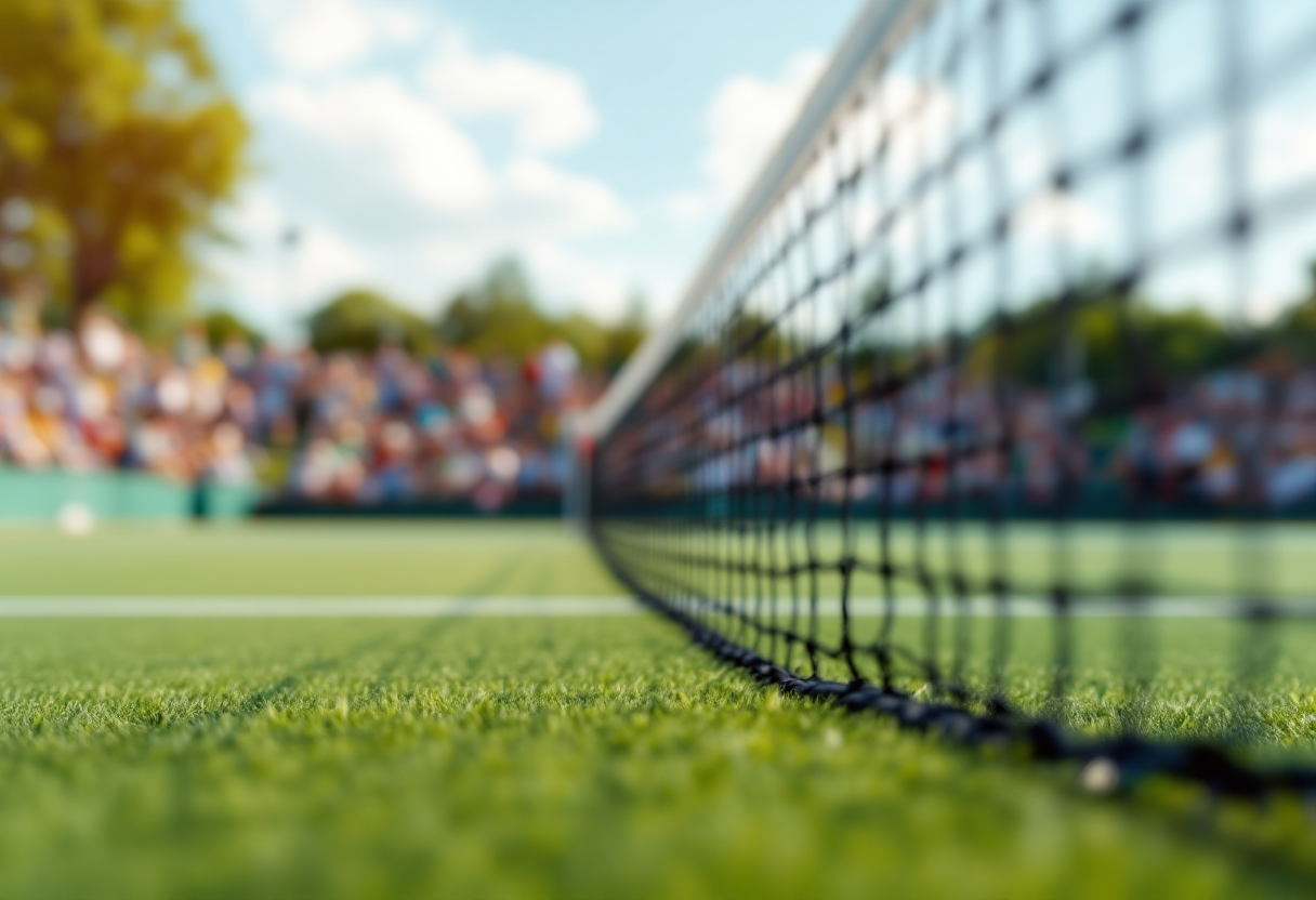 Giocatrici in azione durante il secondo turno del WTA 500 di Brisbane